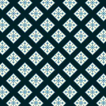 A blue and white pattern on a dark background Stock Illustration