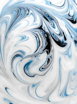 Blue-and-white pattern of mixed paint, soft focus. Stock Photos