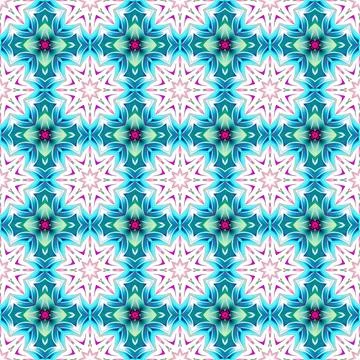 A blue and white pattern in squares on a pink background Stock Illustration