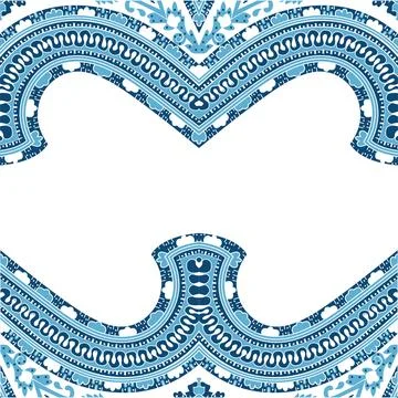 A blue and white pattern with a white background Stock Illustration