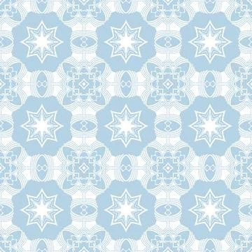 Blue and white patterned surface with geometric shapes Stock Illustration