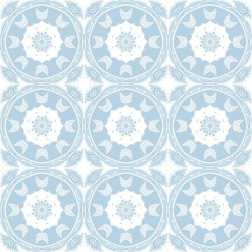 Blue and white patterned surface with geometric shapes Stock Illustration