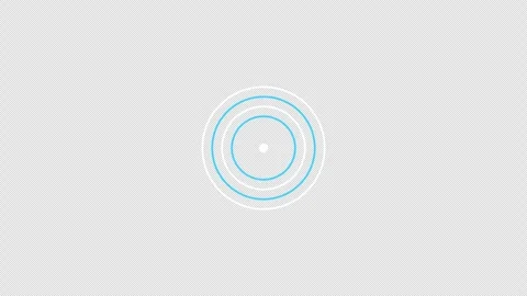 Blue and White Pulsing Radar Circles with Alpha Channel Stock Footage 337291809