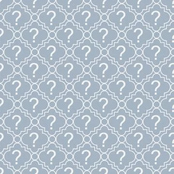 Blue and white question mark symbol pattern repeat background Stock Illustration