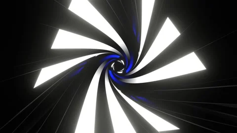 Blue and White Rotating Light in Triangular Tunnel Background VJ Loop in 4K Stock Footage 317453929