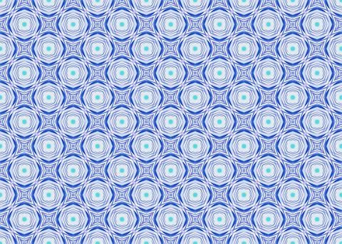 Blue and white shapes repeat pattern illustration Stock Illustration