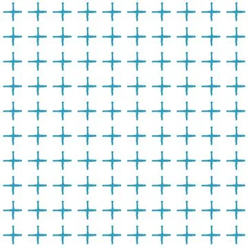 Blue and white simple repeat seamless pattern. Drawing is composed of rough s Stock Illustration