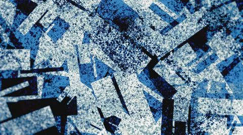 Blue and white speckled rectangles overlapping. Stock Illustration