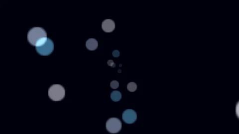 Blue and white spheres floating in dark space with soft light transitions a.. Stock Footage 340951195