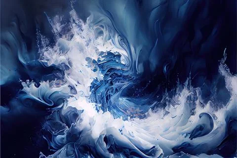 Blue and white splatter Stock Illustration