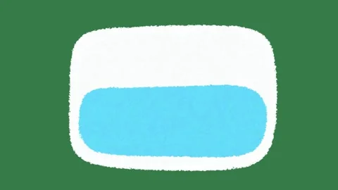 Blue and White Split Text Box 2D Animation on Green Screen | Hand-Drawn Two-Tone Stockbeeldmateriaal 333523116