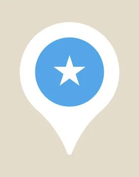 Blue and White Star Map Pin Icon Highlighting a Favorite Location or Import.. Stock Illustration