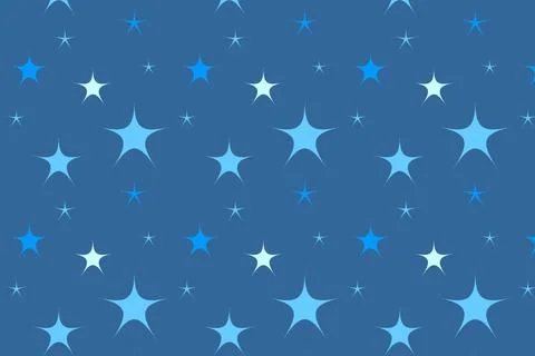 A blue and white star pattern with blue stars Stock Illustration