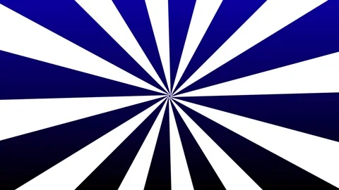 Blue and white sunburst pattern with dark gradient rays Vídeo Stock 332532481