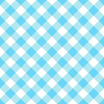 Blue and white tablecloth pattern Stock Illustration