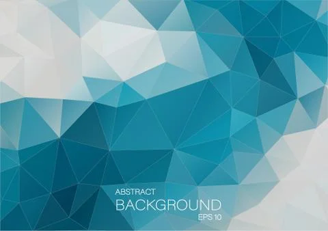 Blue and white triangle background Stock Illustration