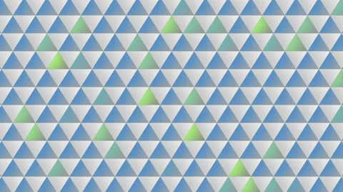Blue and white triangle pattern formed by stacked, arranged triangles Stock Footage 279582898