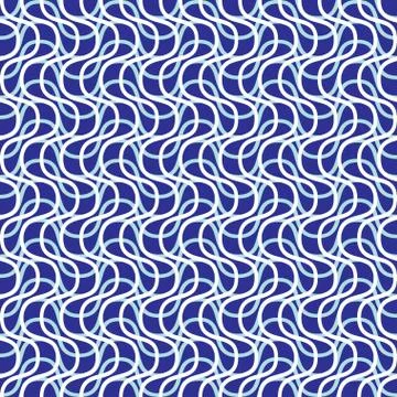 Blue and white wave pattern Stock Illustration