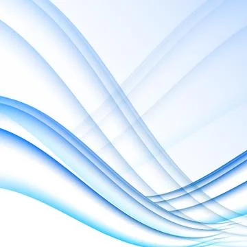 Blue and white waves modern futuristic abstract background Stock Illustration