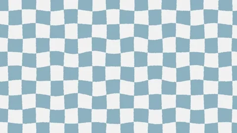 Blue and White Wavy Checkerboard Pattern Background with Ripple Distortion Stock Footage 203997688