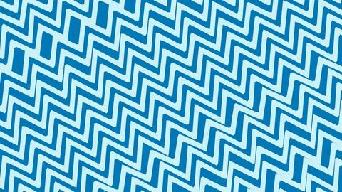 Blue and white zigzag patterned background with diagonal wave lines creating  库存插图