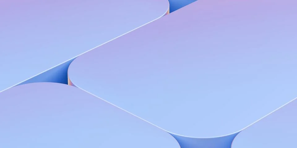 Blue and yellow abstract array of rounded rectangle shapes, geometric shape.. Stock Illustration