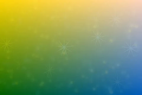 Blue and yellow abstract defocused background, star shape bokeh pattern. イラスト素材