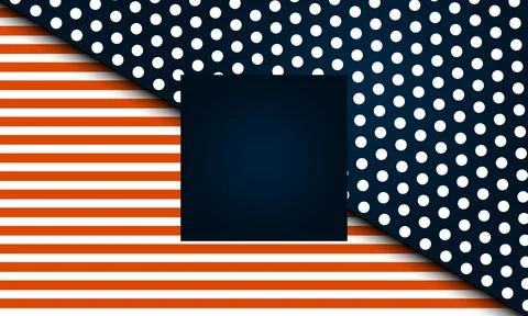 Blue and yellow background with white stripes and dot. Stock Illustration