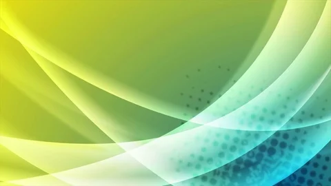 Blue and yellow bright waves video animation Stock Footage