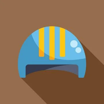 Blue and yellow construction worker hard hat providing safety on the job site Stock Illustration