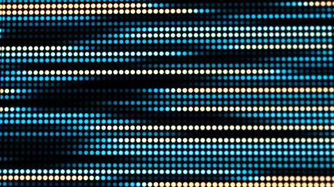 Blue and yellow dots led lights with depth of field Stockillustratie