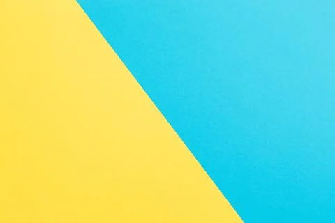 Blue and yellow geometry texture background. Ukraine flag. Flat lay. Top view Stock Illustration