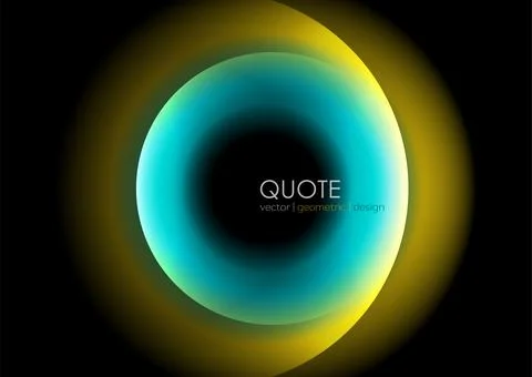 Blue and yellow glowing smooth circles abstract modern glossy background Illustrazione stock