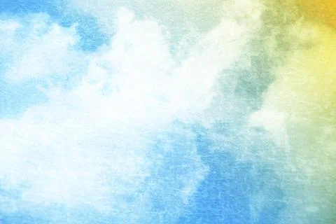 Blue and yellow gradient abstract painting artistic graphic background desi.. Stock Photos