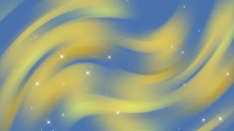 Blue and yellow gradient background with blinking star glitter Stock Footage 310047419