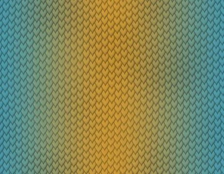 Blue and yellow gradient snake skin pattern, short sharp scale イラスト素材