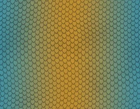 Blue and yellow gradient snake skin pattern, sharp scale イラスト素材