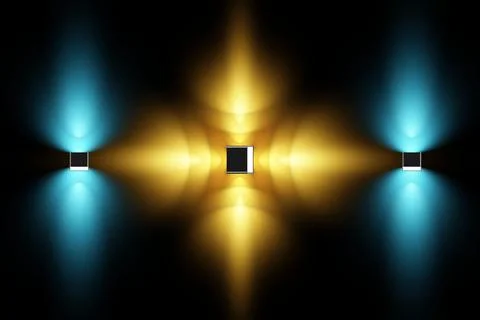 Blue and yellow light. Stock Illustration