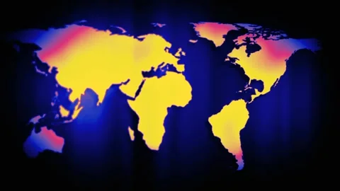 Blue And Yellow Map Structure Animation  Video stock 235060265