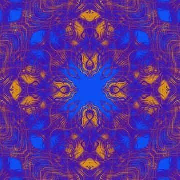 Blue and yellow pattern background Blue and yellow textured pattern backgr... 스톡 사진