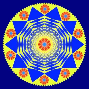 Blue and yellow pattern. Stock Illustration