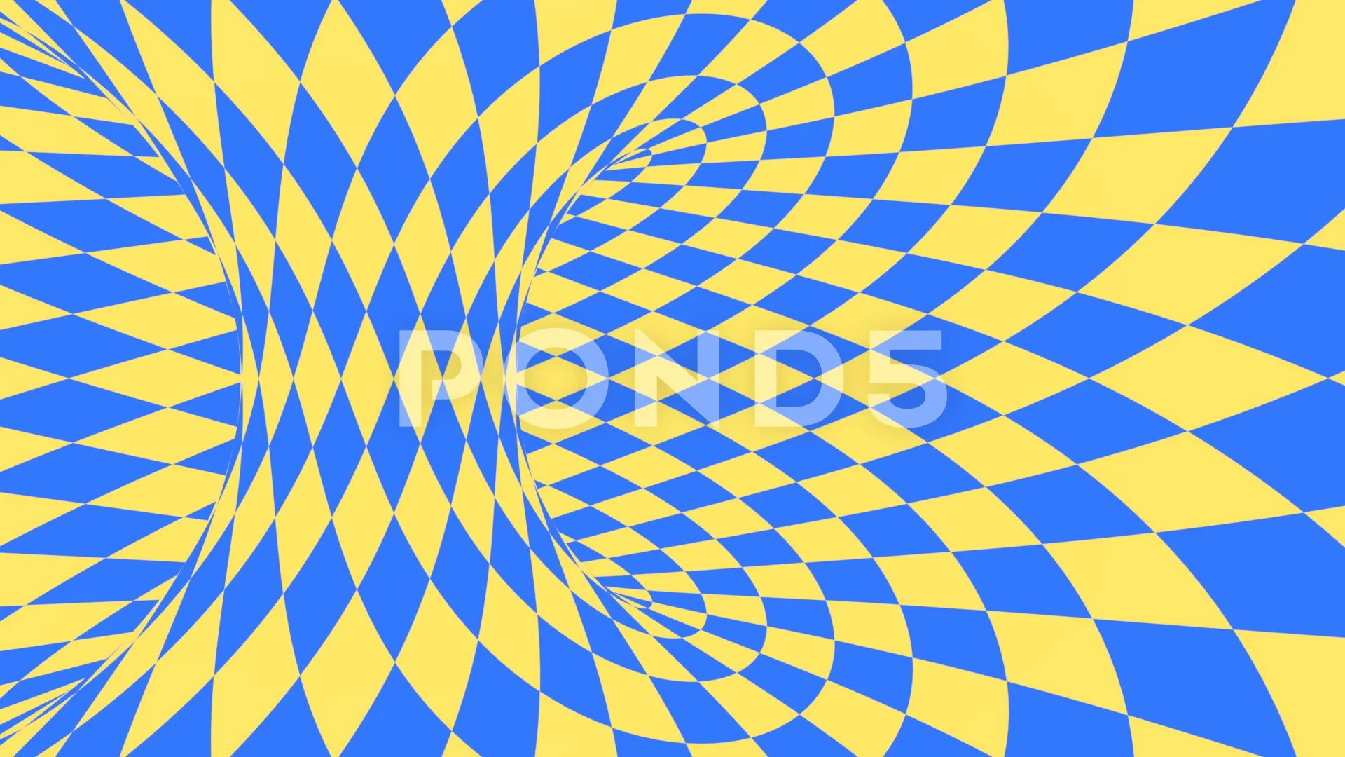 Blue and yellow psychedelic optical illu, Stock Video