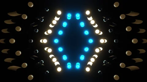 Blue and Yellow Stage Strobe Lights Background VJ Loop in 4K Stock Footage 297208141