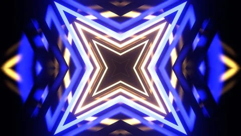 Blue and Yellow Strobe Geometric Background VJ Loop l 4K Stock Footage 304493832