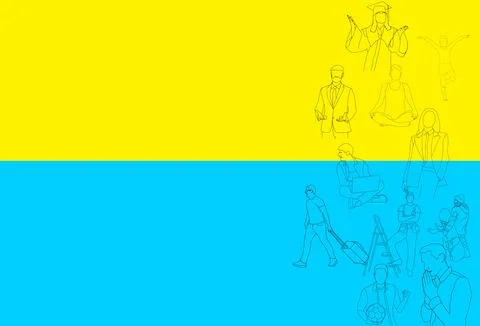 Blue and yellow textures background Stock Illustration