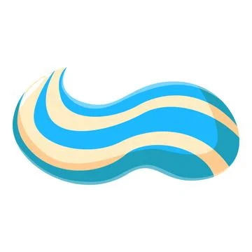 Blue and yellow toothpaste swirl spreading out from tube Stock Illustration