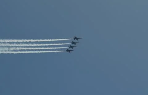 Blue Angels in Chicago Summer 2015 Stock Photos