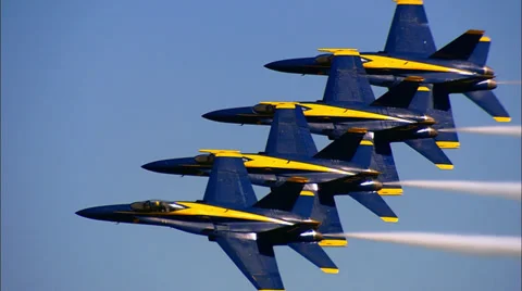 Blue Angels Fly By Stock Footage 36983045