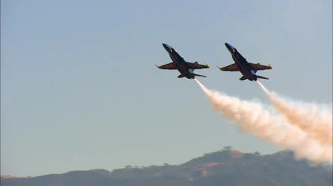 Blue Angels Slow Flight Stock Footage 36985226