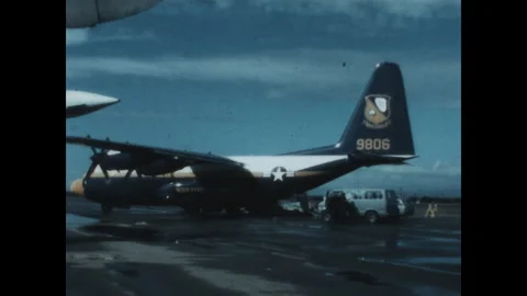 Blue Angels Support 1977 Stock Footage 294786950